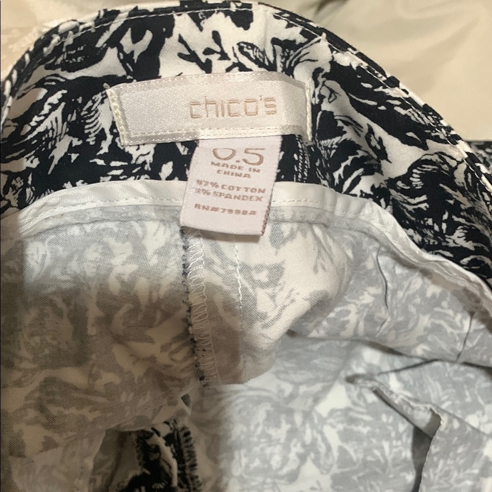 Chico's Monochrome Patterned Pants - image 2